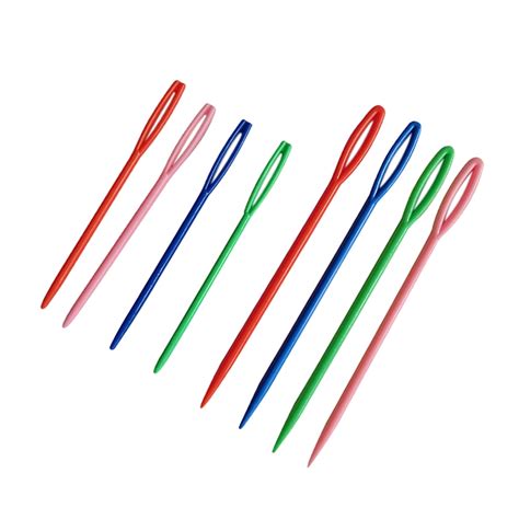 20pcs 2 Size Small Large Children's Plastic Needles for Sewing Y8H7 TR ...