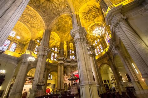 Interior View of the Cathedral Malaga, Spain Editorial Photography ...