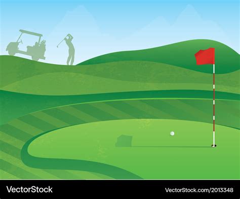 Golf course green Royalty Free Vector Image - VectorStock