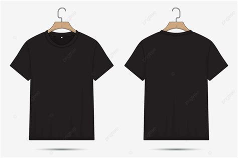 Black T Shirt Mockup Front And Back View, T Shirt Mockup, Front And Back View, Black PNG and ...