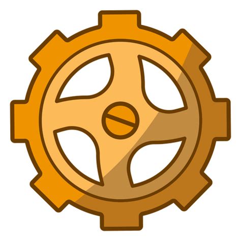 Yellow Gear Wheel Icon PNG & SVG Design For T-Shirts