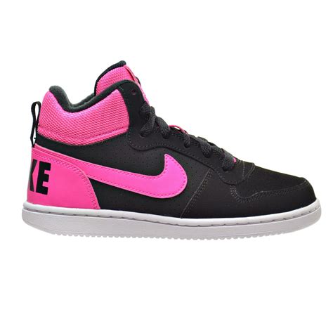 Nike Court Borough Mid (PS) Little Kid's Shoes Black/Pink Blast 845108-006 - Walmart.com ...