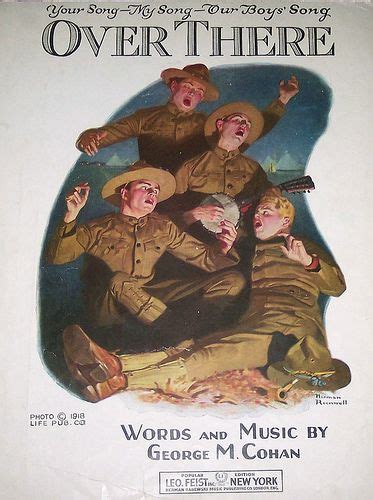 Over There, Sheet Music, Artwork by Norman Rockwell, 1918 | Music ...