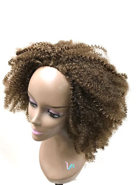 Half Wig 100% Human Hair in Tight Kinky Curly 18"