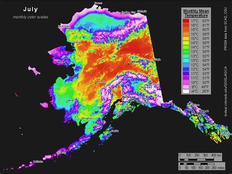 Temperature Map Of Alaska | Cities And Towns Map