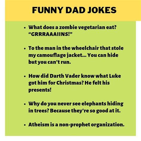 The Best 10 Bad Funny Dad Jokes For Kids - Prochnicas