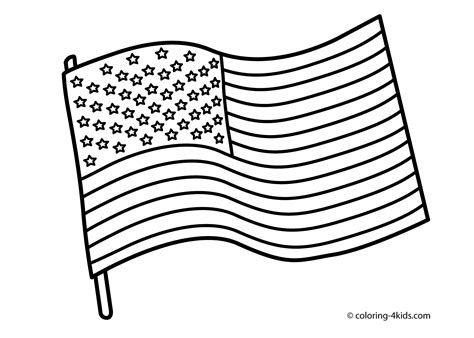 American Flag Coloring Page Free Printable - IzabellailHull