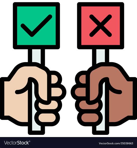 Correct and incorrect sign icon protest related Vector Image