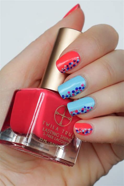 Colorful Confetti Nail Art - Living After Midnite