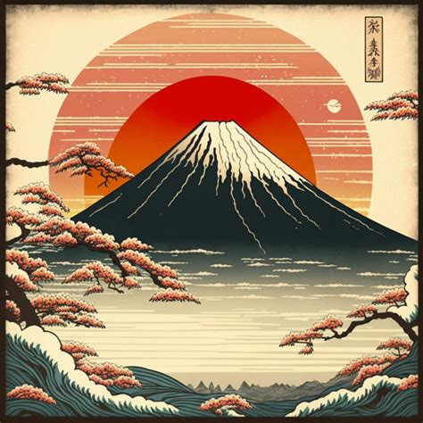 Mt. Fuji Sunrise - Mdgmlr's Art - Digital Art & AI, Ethnic, Cultural, & Tribal, Asian & Indian ...