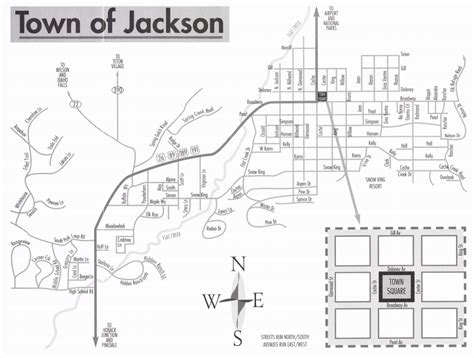 Jackson Hole Maps: Jackson Hole Central Reservations