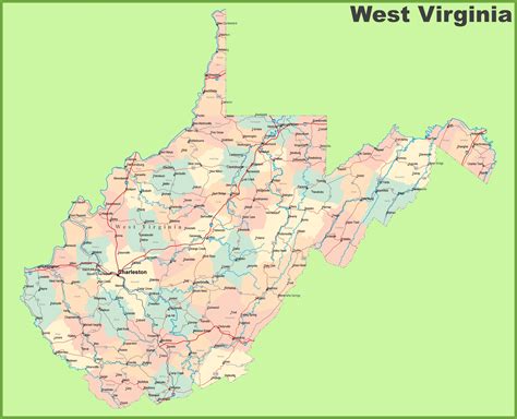 West Virginia State Map With Cities - Zip Code Map