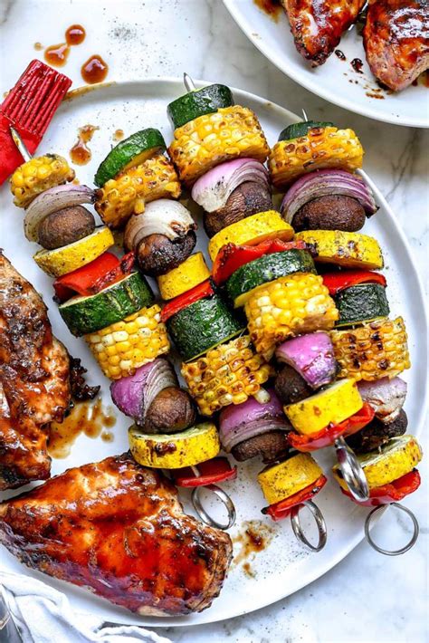 How to Make Grilled Vegetables Skewers - foodiecrush.com