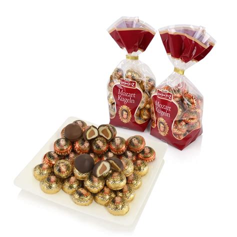 Lambertz 48pc Mozart Kugeln Marzipan Treats with Milk & Dark Chocolate - QVC UK