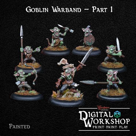 3D Printable Goblin Warband - Part 1 by Warp Miniatures