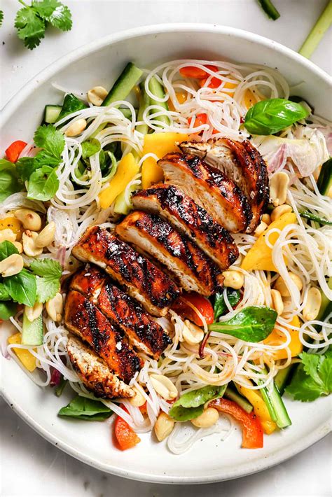 Grilled Chicken and Vermicelli Noodle Salad | foodiecrush.com