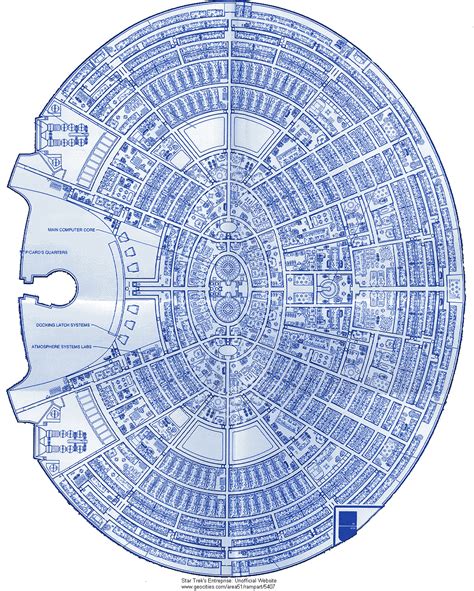 Enterprise Ncc 1701 - D Blueprint. Deck Vieuw Deck 9. Crew Quarters