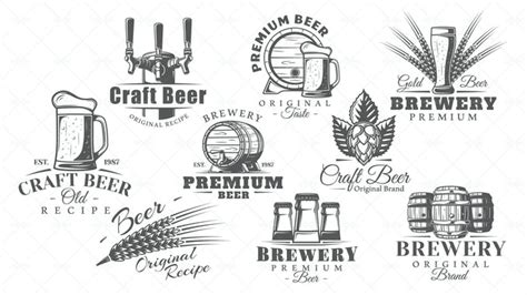 9 Vintage Beer Labels - Graphics | Motion Array