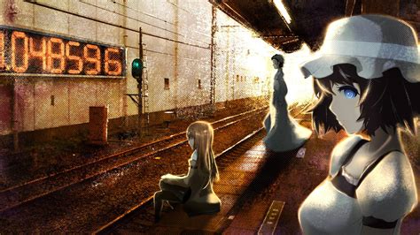 Wallpaper : 1920x1080 px, anime, Makise Kurisu, Okabe Rintarou, Shiina ...