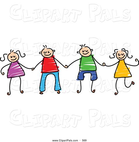 Stick People Holding Hands Clipart | Free download on ClipArtMag