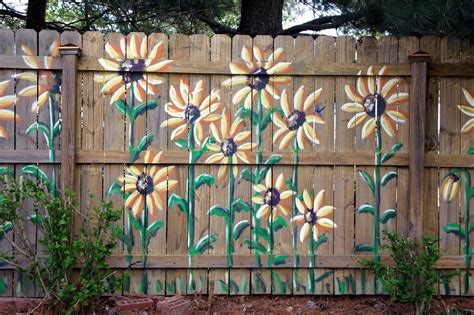 Attractive Painted Wood Fence