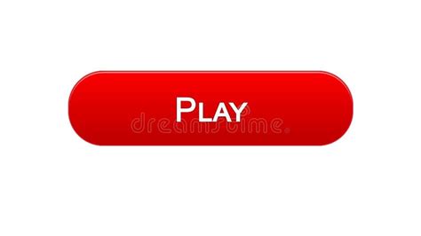 Play Web Interface Button Red Color, Online Game Application, Video Program Stock Illustration ...