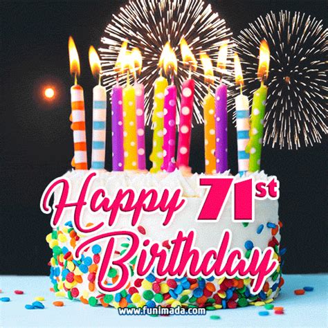 Happy 71st Birthday Animated GIFs - Download on Funimada.com