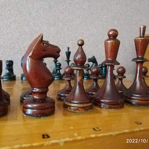 Antique Soviet Chess Set , Russian Vintage Chess Set, Chess Set USSR, Rare Chess, Gift Rare ...