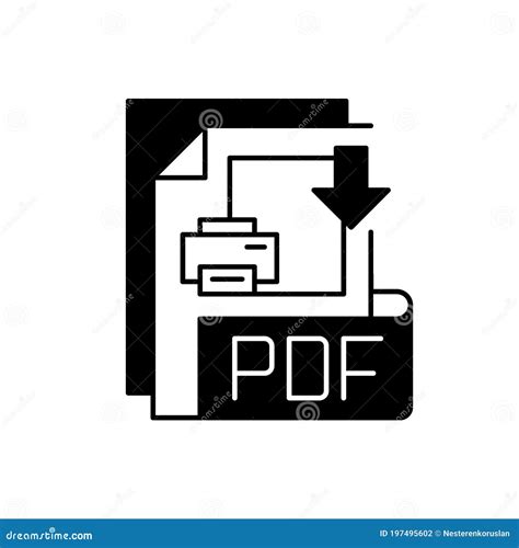 PDF file black linear icon stock vector. Illustration of application - 197495602