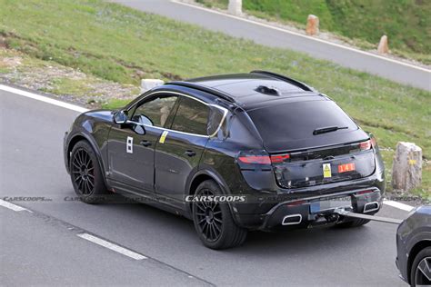 2023 Porsche Macan EV Spotted Testing In The Alps Alongside Cayenne | Carscoops