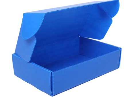 Collapsible Corrugated Plastic Storage Boxes With Lid , Flute Corrugated Polypropylene Boxes