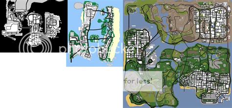 A Map Comparison Between Gta San Andreas Gta 3 And Gta Vice City ...