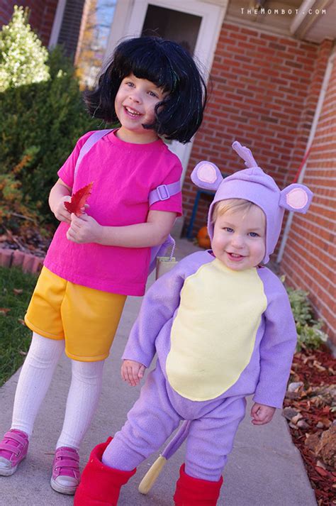 DIY Dora and Boots costumes - The Mombot