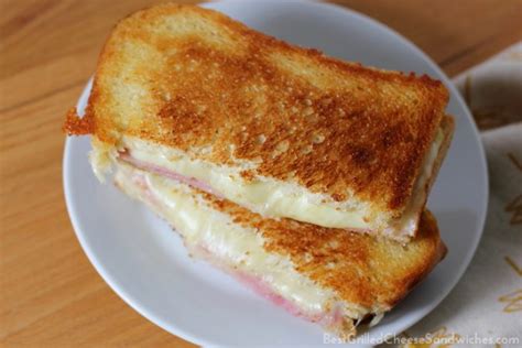 Grilled Ham and Cheese Sandwich Recipe - Best Grilled Cheese Sandwiches