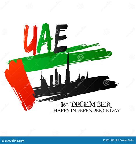 UAE Independence day stock illustration. Illustration of anniversary - 131174318