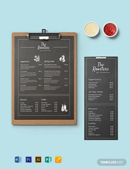 FREE 21+ Creative Chalkboard Menu Design Templates in PSD | AI | Google Docs | Publisher | Pages ...