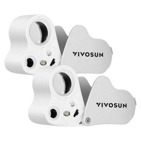 VIVOSUN 30X-60X Jewelers Loupe Magnifier with LED Light