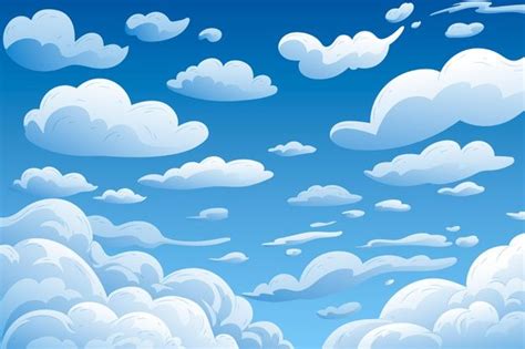 Premium Vector | Sky - background for video conferencing | Cartoon clouds, Night sky photos ...