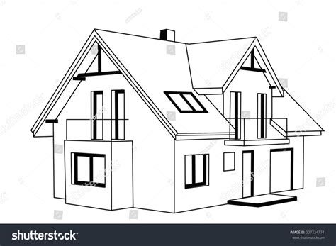 Simple House Design Stock Illustration 207724774 | Shutterstock