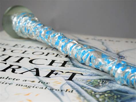 White and Blue Fairy Wand with Clear Marble