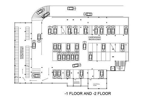 Basement Floor Parking Lot Floor Plan of Civic Center