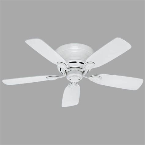 Hunter Low Profile 42 in. Indoor Snow White Ceiling Fan 51059 - The Home Depot