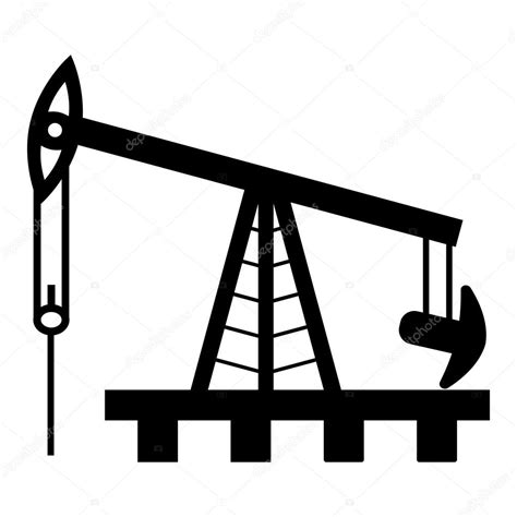 Oil rig silhouette on a white background — Stock Vector © pavlentii #97721042