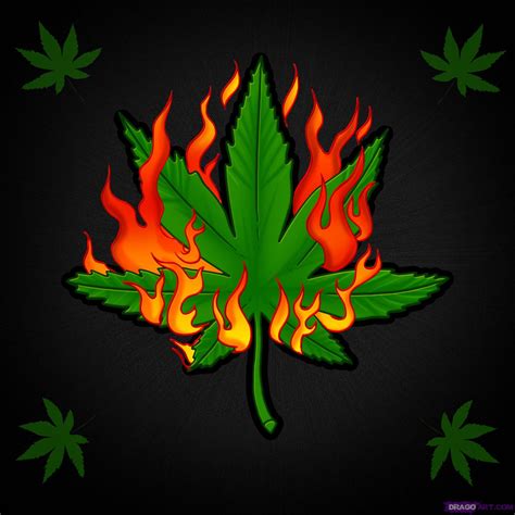 Weed Leaf Drawing at GetDrawings | Free download