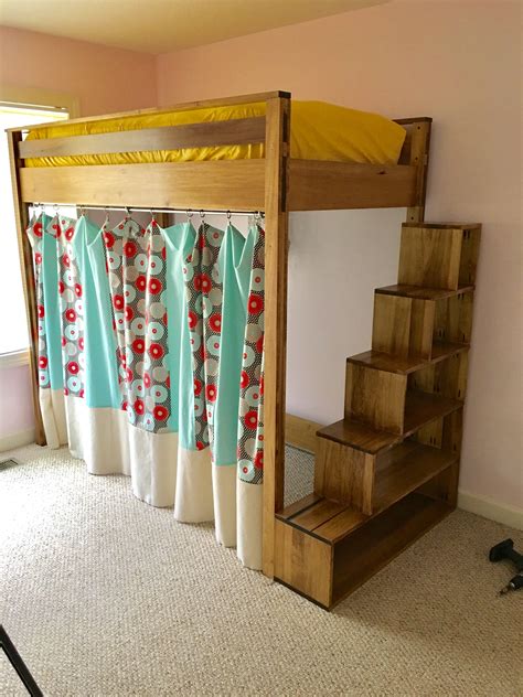 storage stairs for loft bed diy | Diy loft bed, Loft bed plans, Diy bunk bed