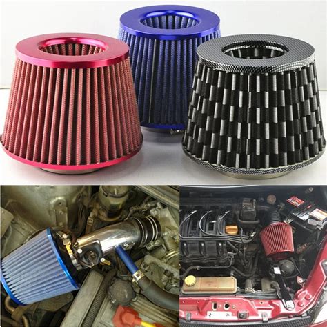 Air Intake Filter 76mm Universal Car Air Filter Vehicle Induction High ...