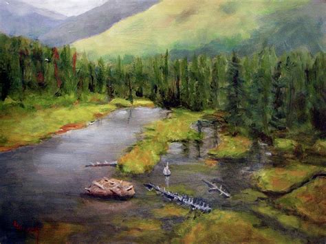 Alaskan Wilderness Painting by Linda Hiller - Fine Art America