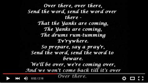 Doing Advance Work: US World War I song 'Over There' told Americans ...