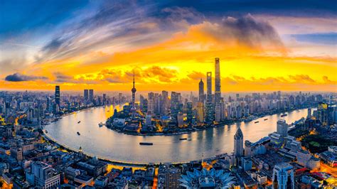 1920x1080 Resolution Shanghai Cityscape 1080P Laptop Full HD Wallpaper - Wallpapers Den