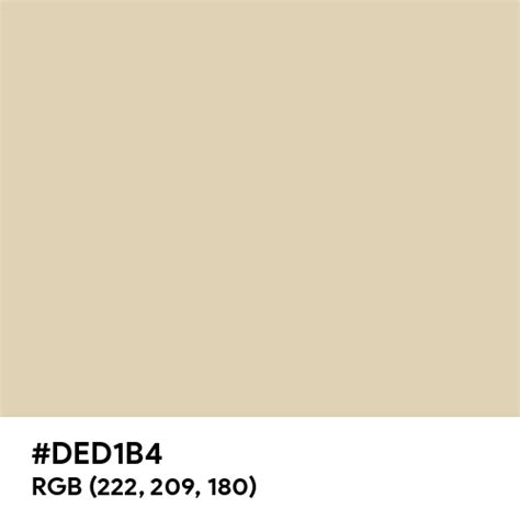 Pale Beige color hex code is #DED1B4